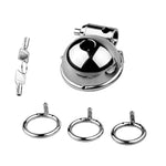 Metal Chastity Cage For Men Metal Chastity Devices Lock Design Small Chastity Cage Male Penis Cage Flat Cock Cage Bdsm Toys For Couples Sex (40Mm/15.7In)