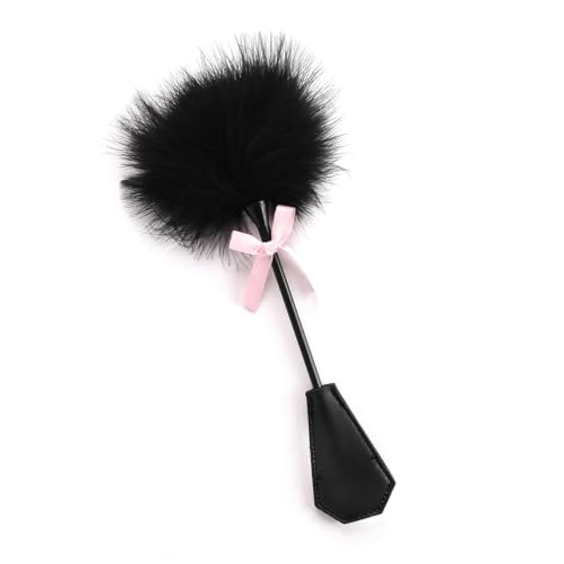 Sex Feather Ticklers Teaser With Leather Racket For Foreplay Teasing Mini Feather Multufunctional Feather Ticklers