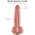 11.33" Curved Upwards Silicone Dildo, 8.1" Insertable Realistic Penis With Kliclok System,Dual-Density Silicone Dildo For Women And Couple, Hands-Free Play Soft Sex Toy-Amazing Series