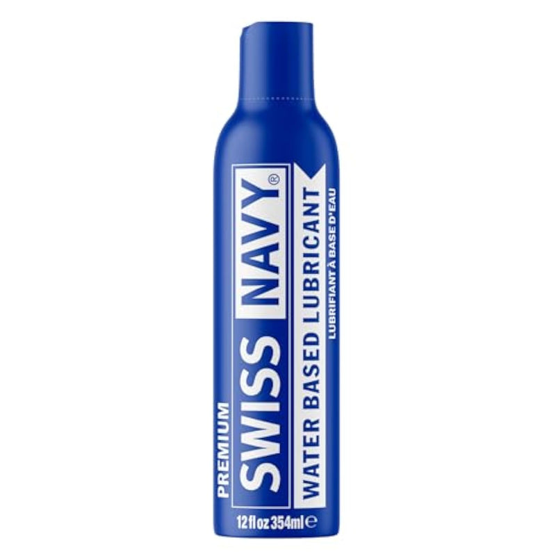 Swiss Navy Premium Water-Based Lubricant - 12 oz - Lubricating Gel for Men, Women & Couples - Toy Safe - Non-Staining Formula - Compatible with Latex & Condoms