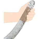 Double Dildo Adult Sex Toys, 18 Inch Long And Thick Realistic Dildo With Lifelike Glans And Vein Texture, G-Spot Prostate Massage Anal Vaginal Double Penetration, Couple Sex Toys For Male Female