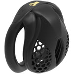 Breathable Honeycomb Penis Cage Set With 4 Flat Rings Small Cock Cages Men Chasity Device Slave Sex Toy Extreme Bondage With Large Urinal Design (Black,Flat-Micro)