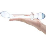 Double Ended 9.5 Inch Glass Dildo With Lube 1Oz | Double Ended Glass Dildos | Butt Plugs | Adult Sex Toys | G-Spot P-Spot Massager