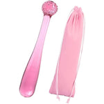 Glass Wand Dildo Crystal Glass Pink Pleasure Wand Anal Butt Plug Glass Sex Things For Couples Double-Ended Anal Toys Sex Play