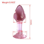 Pink Glass Butt Plug,Crystal Heart Big Anal Plug,Cute Large Adult Sex Anal Toy,Sex Gifts,S&M Anal Trainer,Portable Bomb Plug,Anal Training Masturbation For Men Women Gay And Couples