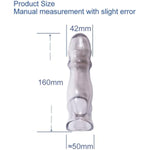 Transparent Men'S Exercise Bondage Dildo Sleeve Extended Thin Penis Sleeve For Male Enhancement And Enlargement Sex Toy