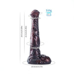 9.6In Silicone Made Huge Soft Colorful Horse Dildo Anal Toy Animal Style Ribbed Flexible Hands-Free (Normal) (S)
