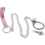 Adult Role-Playing Game Tools Sm Punishment Training Chain Leash Metal Bondage Penis Ring Male Enhancement Penis Ring With Key Cock Ring Set