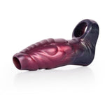 3 Different Sizes Of Fantasy Shape Male Penis Sleeve Cock Sleeve With Penis Ring, Silicone Penis Extender Enlarger Sleeve Cock Extension Sleeve Male Adult Sex Toys For Men Couple - L, Purple