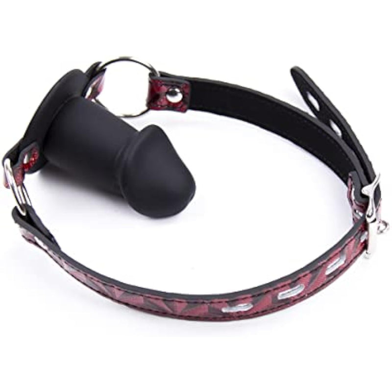 Bondage Restraints Silicone Dildo Gags For Sex, Bdsm Bondage Toys Sex Ball Gag Muzzles (Red-1)
