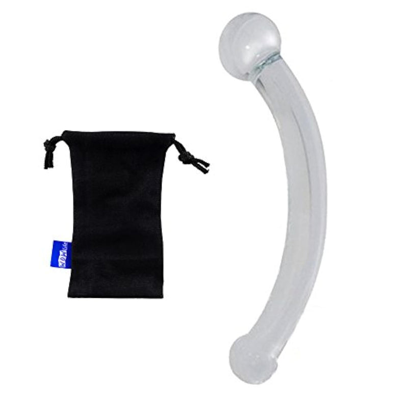 Bent Graduate Glass Massager Anal Plug Crystal Butt Plug Massager Dildo Dong Penis