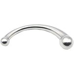 Stainless Steel Curved Dual Ended Dildo, G-Spot P-Spot Stimulator For Anal Play Prostate Massage (Metal Silver)