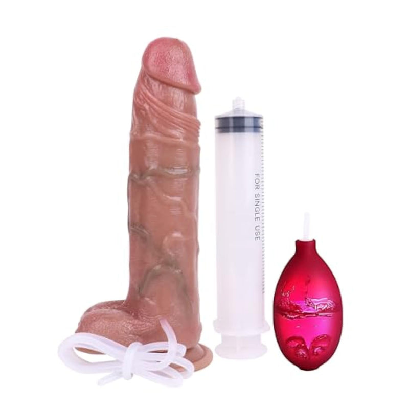 Realistic Spray Dildo, 8.85-Inch Beginner Ejaculation Dildo, Powerful Suction Cup, Hands-Free Play, Super Artificial Skin Feel Penis, Female G Spot And Anal Prostate Adult Sex Toy