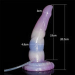 Realistic Ejaculating Squirting Dildo With Suction Cup, Knotted Dildos With Balls, Silicone Animal Dildo, Flexible Huge Dildo, Anal Dildo Adult Sex Toys (Light Purple)