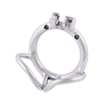 Male Chastity Cage Base Ring 304 Stainless Steel Cage Closed Ring With Scrotal Splitter H740 (1.57''/ 40Mm)