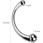 Stainless Steel Butt Plug Anal Sex Toys Glass Double-Ended Dildo G-Spot Stimulation Pleasure Wand