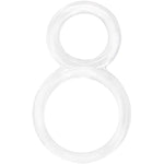 Ofinity Cock Ring, Clear - Double Cock Ring - Penis Ring, Stretchy, Comfortable Pleasure Ring - Couple Sex Toys, Dick Ring For Mutual Pleasure