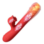 Thrusting Vibrator Silicone Dildo With Clitoral Stimulator 10 Licking Vibration G Sopt Massager With 10 Thrust Modes Vibrating Heated Adult Sex Toys For Women And Couples