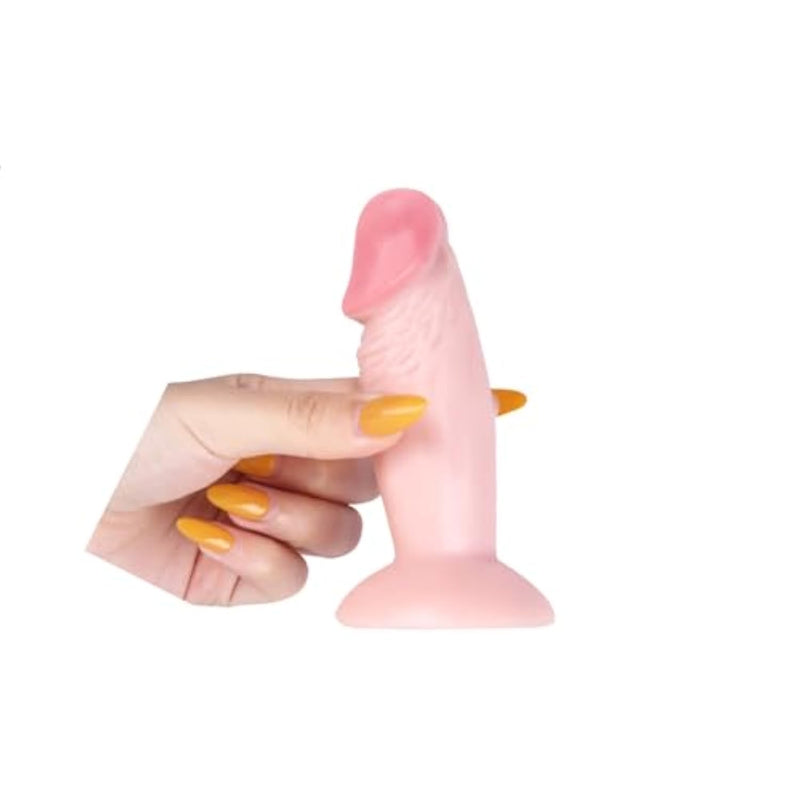 4.7 Inches Realistic Dildo For Beginners, Silicone Anal Dildos Lifelike Fake Penis For Women/Men/Gay, Adult Sex Toys For G Spot Stimulator Anal Plug Training Sets (Flesh)