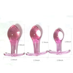 Glass Butt Plug Set, 3 Pcs Crystal Ship Anchor Anal Plugs Anal Trainer For G-Spot Stimulation Prostate Massage Anal Toys For Anal Training Adult Sex Toys For Men Women Couples