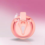 Sissy Chastity Cage Short Penis Cage With 3 Different Sized Rings Sex Toys Cock Cage With Concealed Lock And Belt For Man Penis Bondage Male Chastity Device Made Of Lightweight Resin (A,Pink)