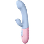 Battery Powered G-Spot Rabbit Vibrator Clitoris Stimulator - Silicone Vaginal Anal Dildo Massager For Women Maturbation, Powerful Waterproof Adult Sex Toys For Couples (Blue, Silicone)