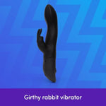 Girthy Rabbit Vibrator For Women | Silicone Vibrating Dildo G Spot Personal Massager | 7 Powerful Vibration Modes | Rechargeable Clitoral Stimulator | Adult Sex Toys & Games For Couples