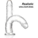 Realistic Dildo 7.1 Inch, Clear Dildo With Strong Suction Cup For Hands-Free Play, Soft Material Adult Sex Toys For Beginner And Couple