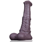 Realistic Silicone Horse Dildo for Men and Women - Large Size Anal Plug with Textured Brown Finish