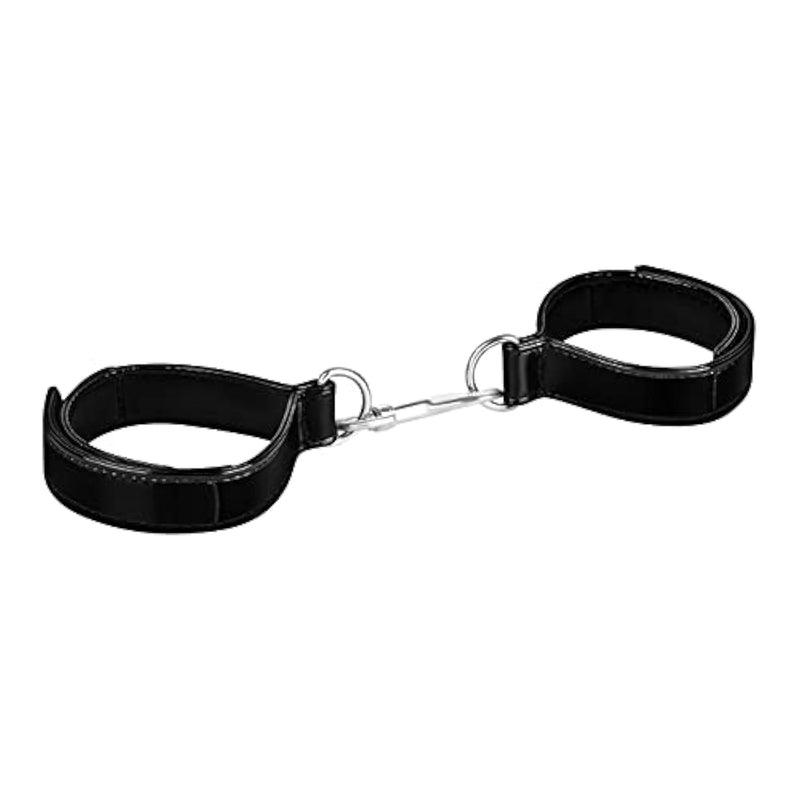 Patent Handcuffs - Ankle Bracelets, Leather Bondage Cuffs, Restraint, Role-Playing, Bdsm, For Couples - Detachable With Metal Hook
