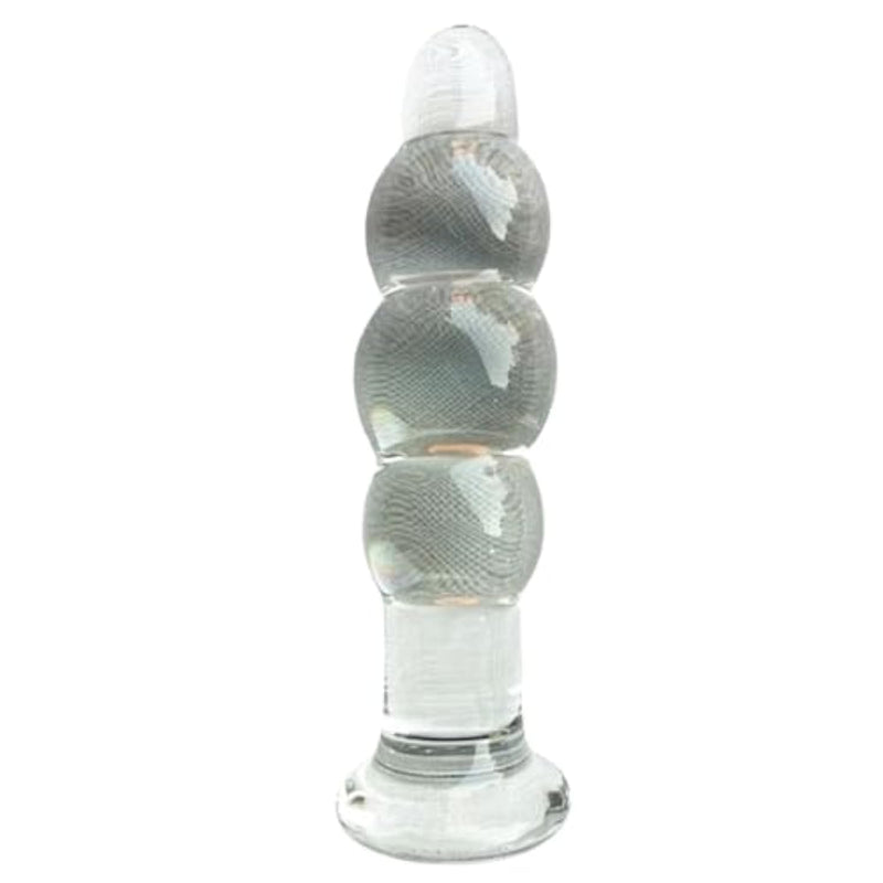 Glass Anal Beads,Crystal Dildo Butt Plugs Anal Beads Glass Pleasure Wand Anal Trainer Sex Toy Glass Anal Beads Butt Plug Prostate Massager P-Spot Stimulation Anal Trainer Sex Toys For Men Women