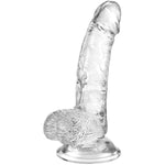 Clear Realistic Dildo Sex Toys For Women - 7.3 Inch Silicone Suction Cup Dildo For Clitoral, Vaginal & Anal Stimulation | Waterproof, Safe Tpe Material | Adult Toys For Women, Couples & Beginners