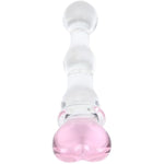 Crystal Glass Pleasure Wand Dildo Penis G-Spot Stimulation Female Masturbator (Heart)