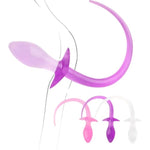 Dog Tail Anal Butt Plug - Anal Plug With Long Dog Tails Expander Plug Anal Sex Toy Anal Trainer For Women Gay Lesbian Couples (Pink)
