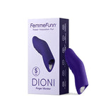 Dioni Ergonomic Finger Vibrator - Travel Friendly Finger Vibration Tool For Her With 20 Modes & Boost Button - Body-Safe Silicone, Splashproof Sex Toys For Women - Discreet Mini Adult Toy (Small)