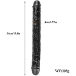 13.4X1.5 In Double-Ended Dildo,Flexible Long Black Dildo Adult Sex Toys For Lesbian Women