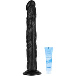 14-Inch Realistic Big Black Dildo Sex Toy, Skin-Like Huge Thick Dildo With Strong Suction Cup For Hands-Free, Lifelike Silicone Sex Toys For Vagina Anal Stimulation
