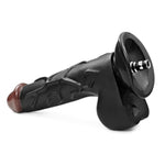 Premium Sex Machine Attachments,10Inch Huge Silicone Dildo For Quick-Air Connector Thrusting Machine,7.28 Inch Insertable Length,1.96 Inch Diameter,Thrusting Sex Machine Accessories,Black