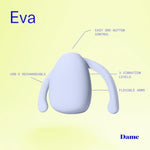 Eva Hands-Free Clitoral Vibrator for Couples - Quiet Rechargeable Waterproof Personal Massager