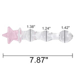 Novelties Glass Dildo Crystal Penis Glass Wand G-Spot Stimulation Female Masturbator (Star)