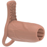 Penis Sleeve | Cock Sleeve W/Grind Pad Clit Stimulator | 50% Increase Girth Enhancer | Open Ended For Sensitivity | Pleasure Enhancer For Men, Women & Couples | Nude Color, 4" L X 2" W