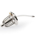 Chastity Cage Male With Silicone Urethral Dilator, Stainless Steel Chastity Devices Sex Toys For Men, Cock Cage Sm Bondage For Couples (45Mm)