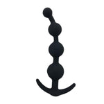 Silicone Anal Beads Butt Plug-Flexible Anal Chain With Different Size Anal Balls,Silicone Butt Plug With Thin Neck & 4 Gradual Beads & Curved Base Butt Plug G-Spot Stimulation Sex Toy For Women Men