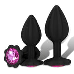 Anal Plugs Sex Toy,3Pcs Jeweley Silicone Butt Plug, Anal Toys Anal Training Kit Adult Sex Toys Games Small Butt Plug, Beginner Anal Toys For Adult Unisex (Rose)