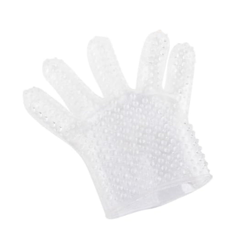 Silicone Massage Gloves Adult Flirting Sex Glove G-Spot Nipple Massager Transparent Masturbation Vagina Stimulator Sexy Finger Cots Finger Sex Toys Sm Game Bedroom For Couples Men Women