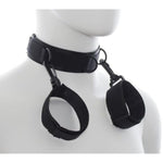Sex Bondage Bdsm Kit Neck To Wrist Cuffs Restraints Adjustable Removable Collar Handcuffs Fetish Necklace Erotic Slave Sex Toys For Adult Couples Unisex Roleplay Sm Games
