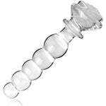 Crystal Anal Bead Glass Butt Plug - Clear Glass Anal Plug With Gradual Large Anus Beads, Transparent Anal Dildo Butt Plug Vaginal Prostate Massage Stimulation Anal Sex Toy For Men Women Couple (L)