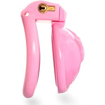 Nylon 3D Printed Lightweight Pink Cage Male Chastity Devices Lock 4 Rings Virginity For Sissy Men (Small)