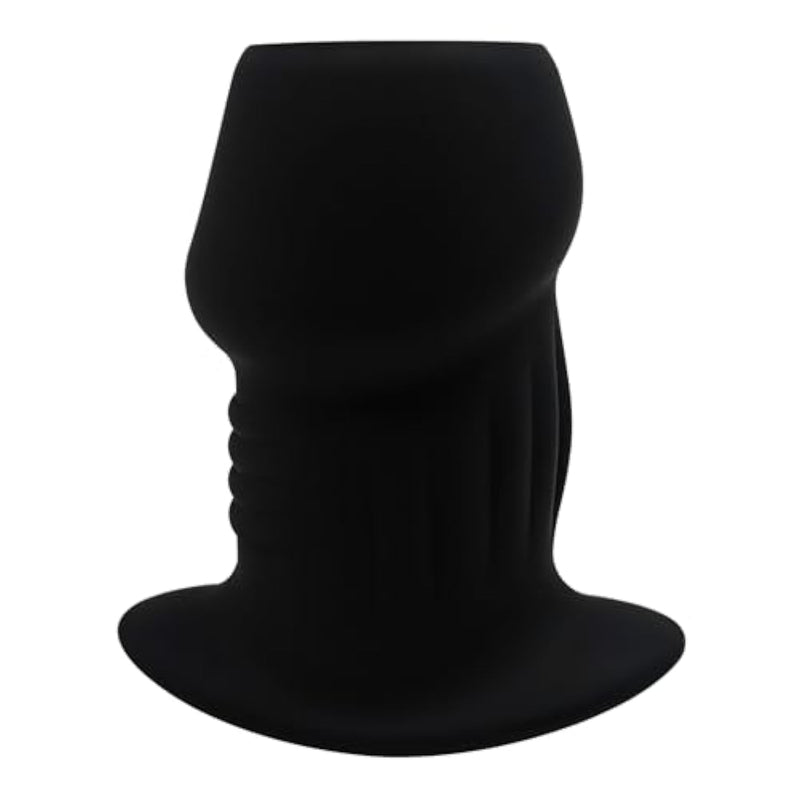 Silicone Anal Butt Plugs Training Hollow Tunnel Anal Dildo Sex Toys Black Soft Anal Plug Anal Sex Trainer For Men Women Couples Anus Dilator Anal Butt Plugs Anal Trainer (L)