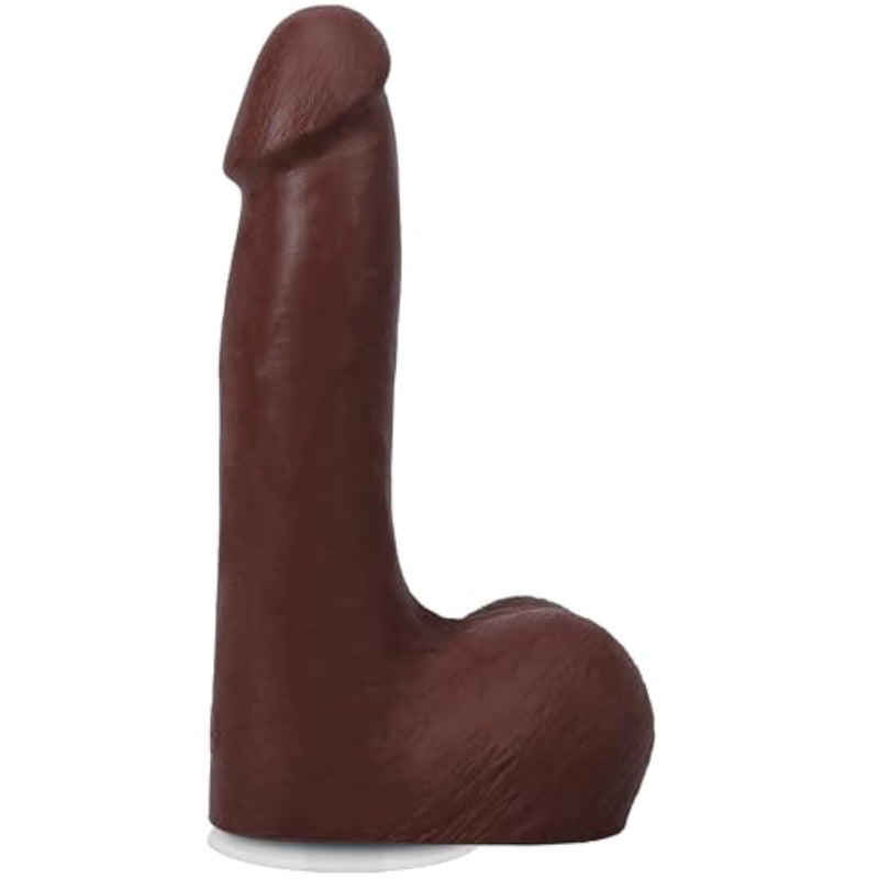 Doc Johnson The Realistic Dildo - 7 Inch ULTRASKYN Dildo with Removable Vac-U-Lock Suction Cup - F-Machine and Harness Compatible Dildo - for Adults Only, Chocolate